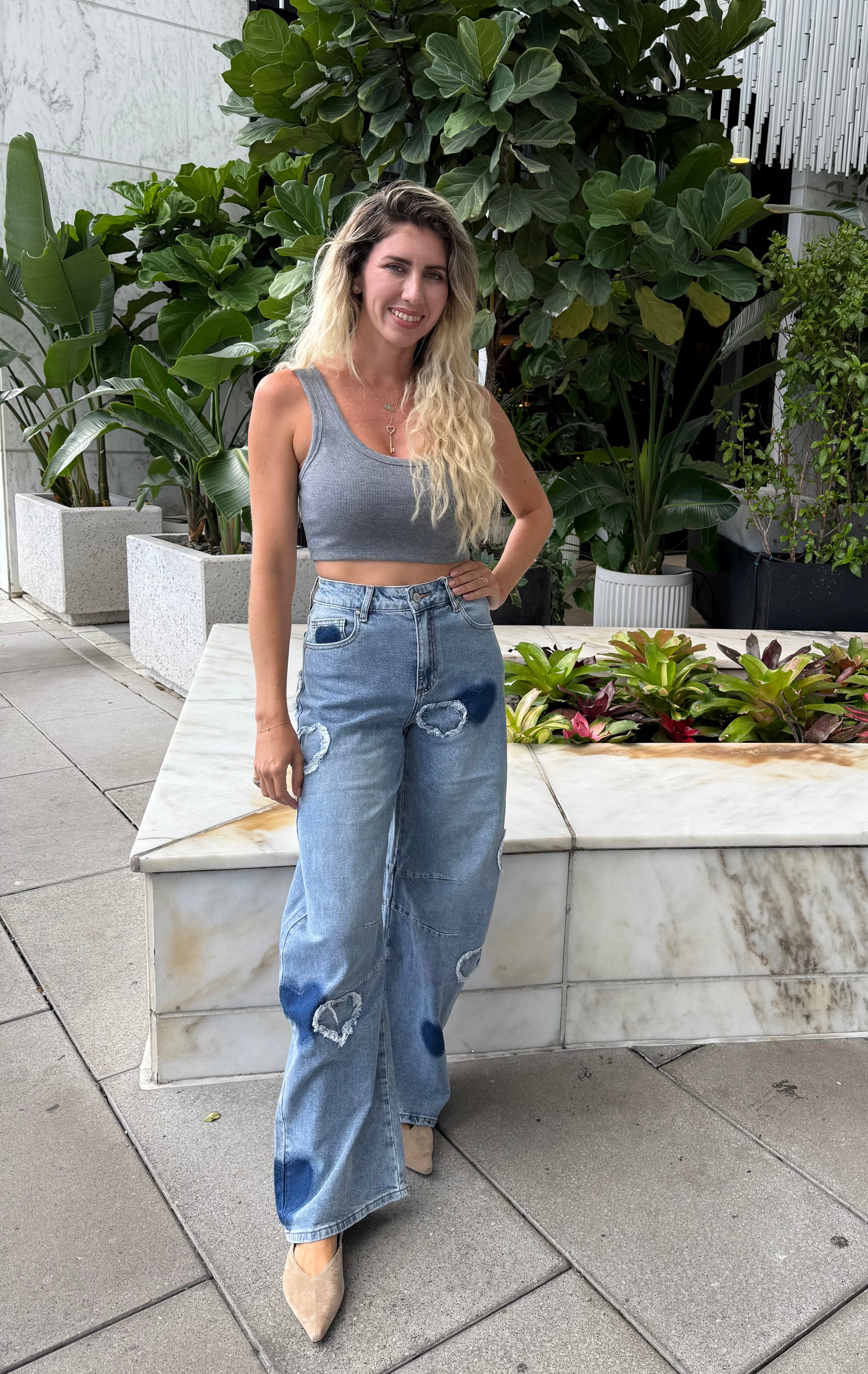 Heart Barrel Jeans