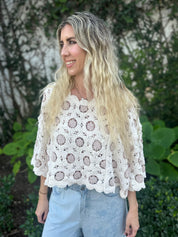 Crochet Border Accents Top