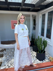 Short Skirt W. Long Tulle