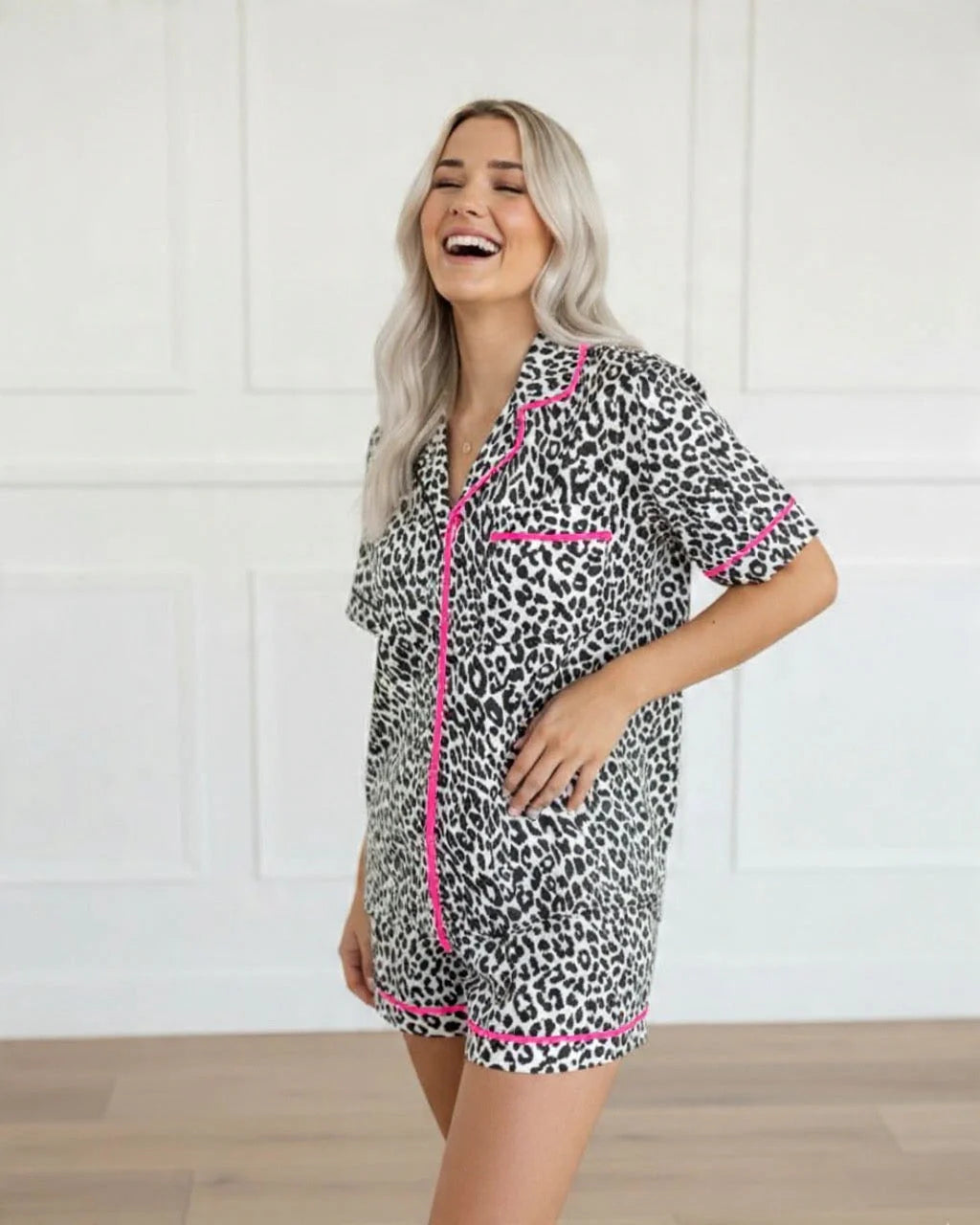 Leopard Print Pijama Set
