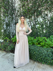 Off Shoulder Draped Maxi Dress