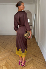 Olive & Chocolate Isabella Wrap Dress