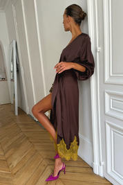 Olive & Chocolate Isabella Wrap Dress