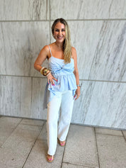 Twist Ruffle Tank Top