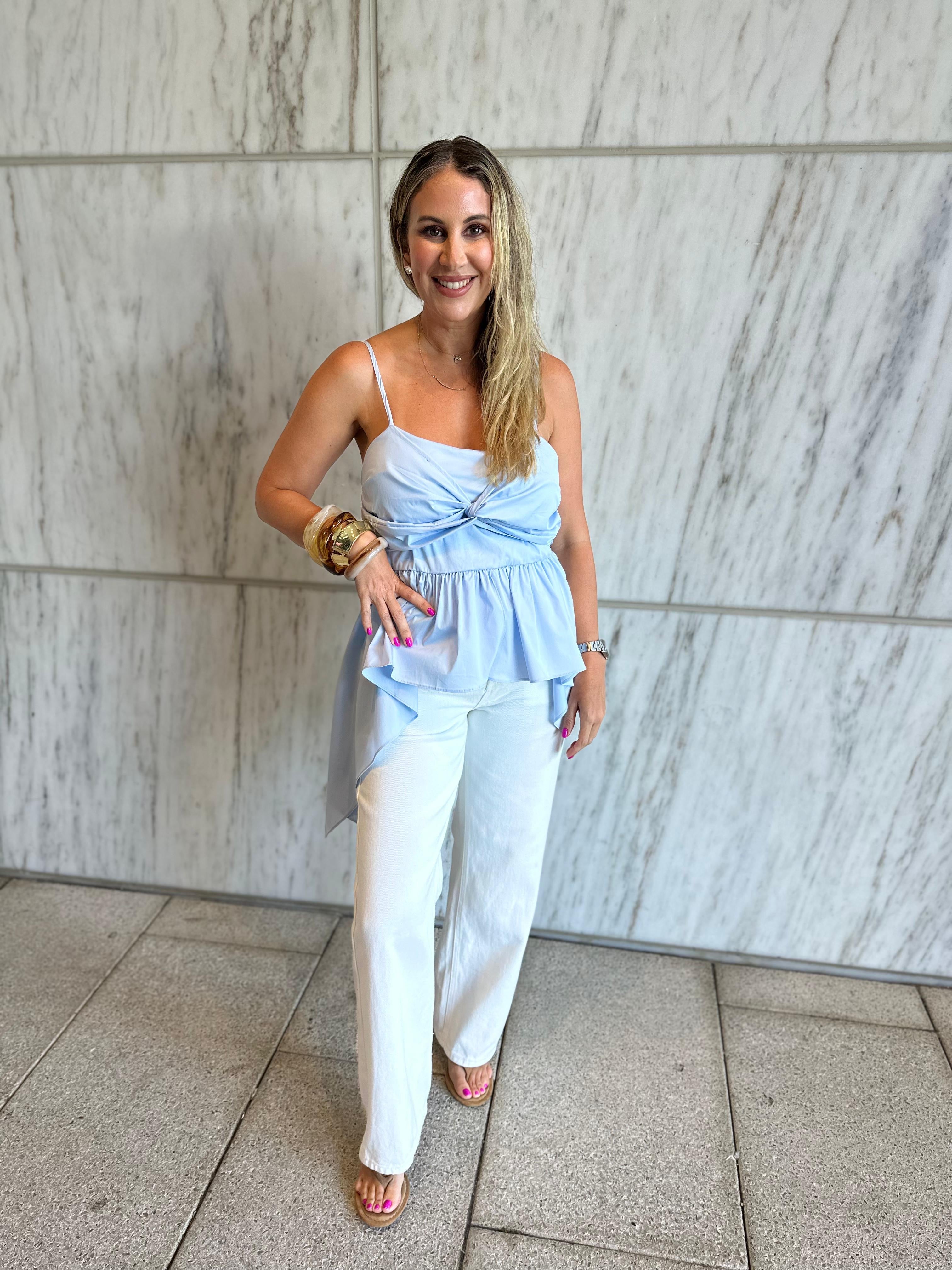 Twist Ruffle Tank Top