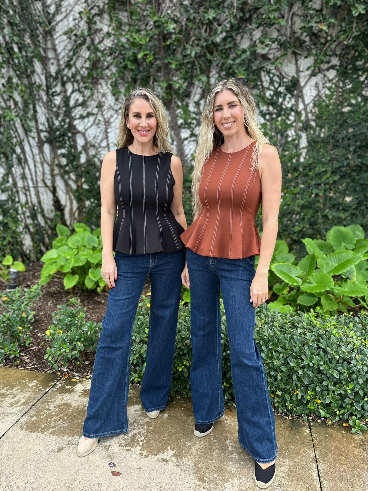 Top Stitch Peplum Top