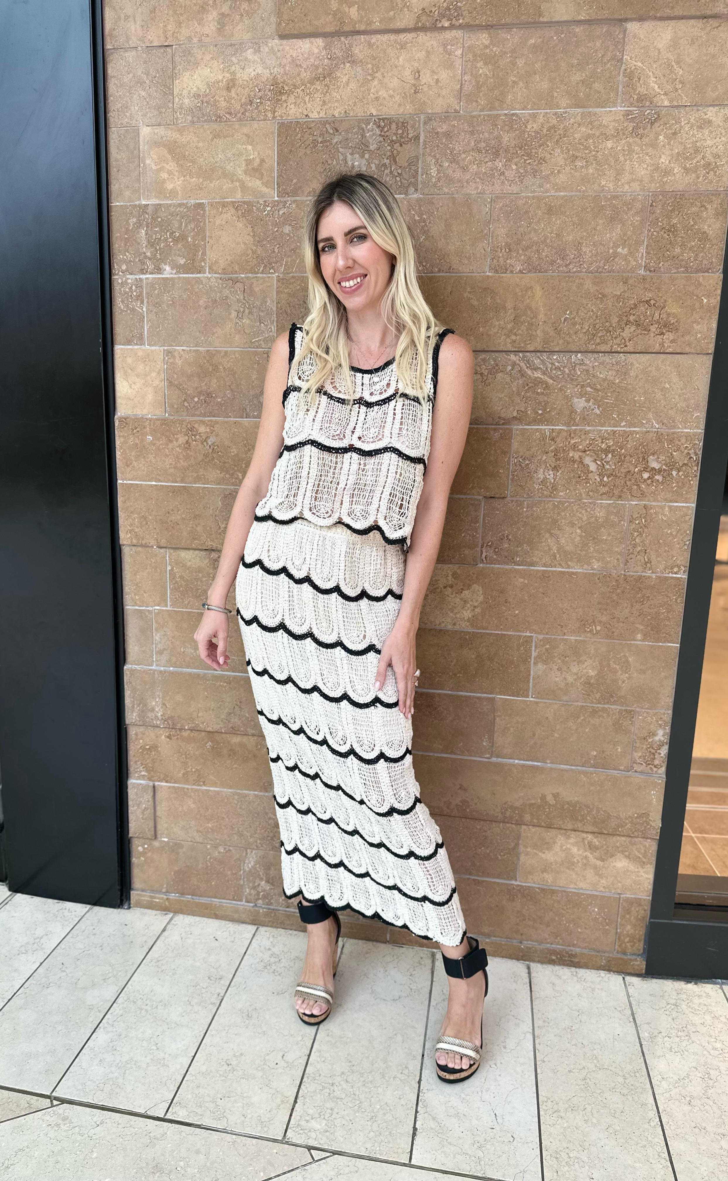 Crochet Crop Top & Skirt