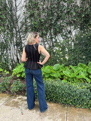 Top Stitch Peplum Top