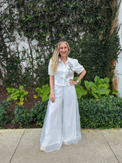 Organza High Waisted Palazzo