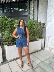 Button Down Vest & Shorts Set