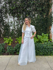 Organza High Waisted Palazzo