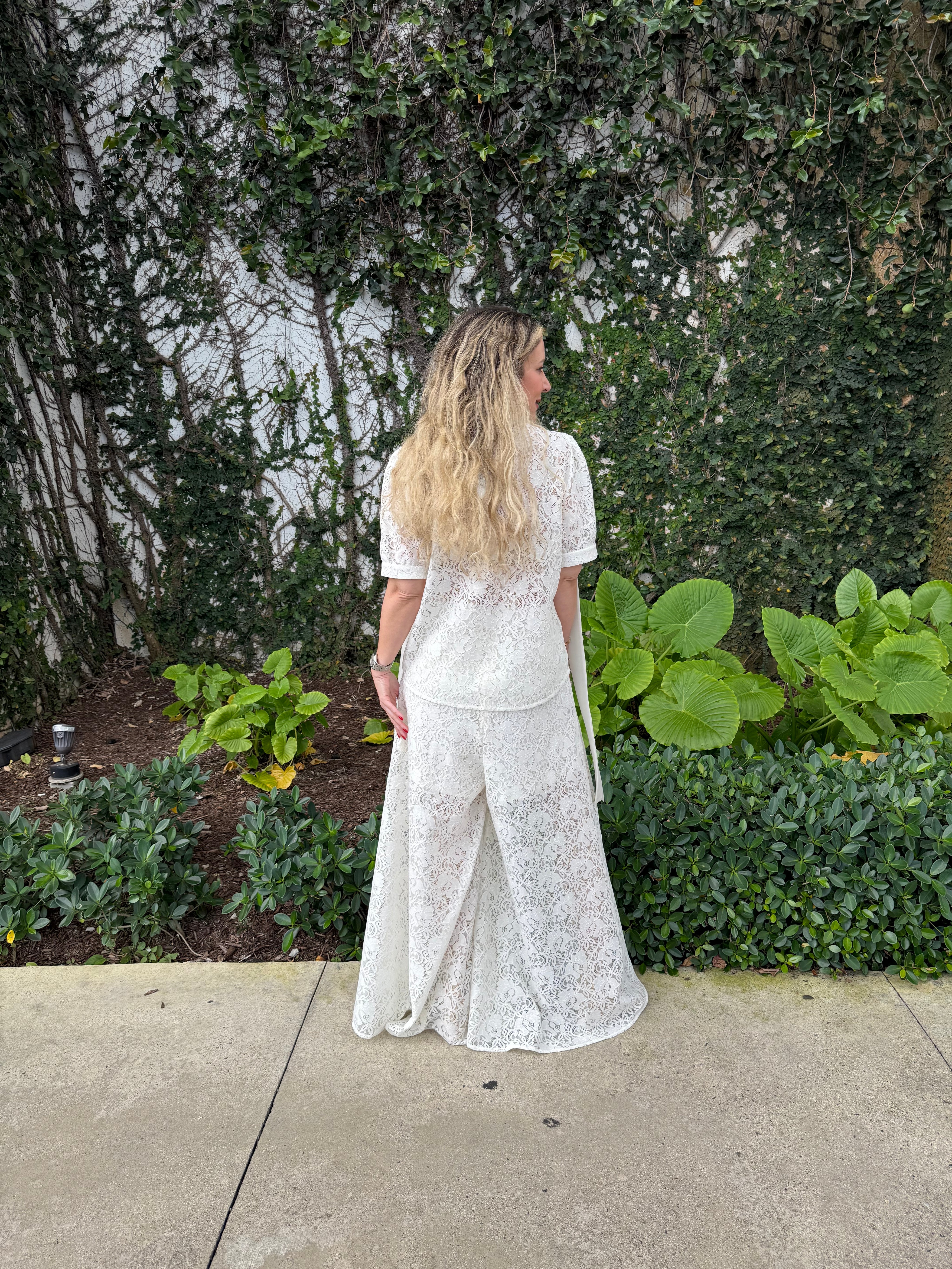 Tie Waist Crochet Top & Pant