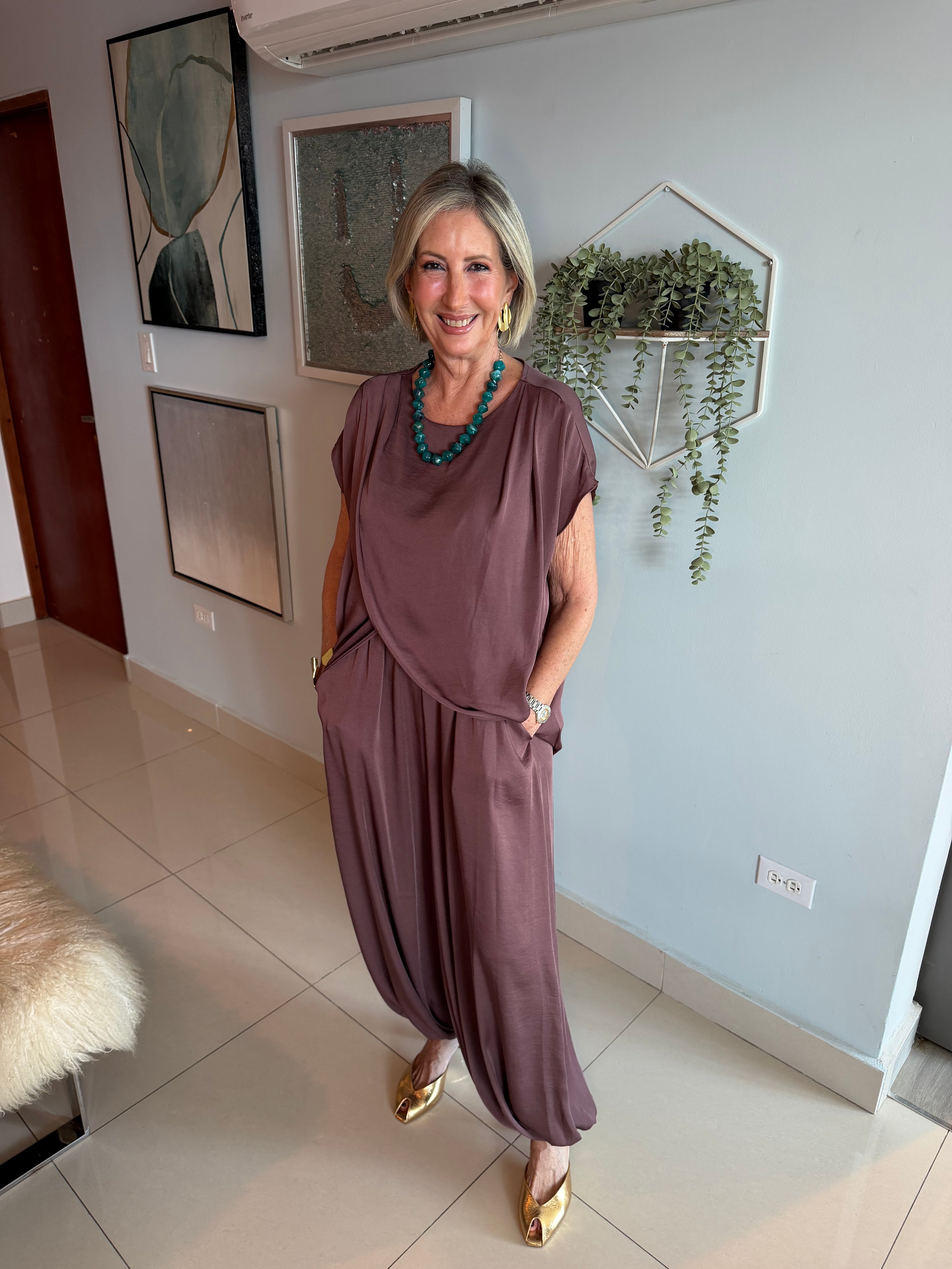 Poly Silk Balloon Pants