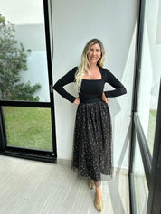 Gold Stars Tulle Skirt