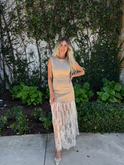 Lace Skirt Maxi Dress