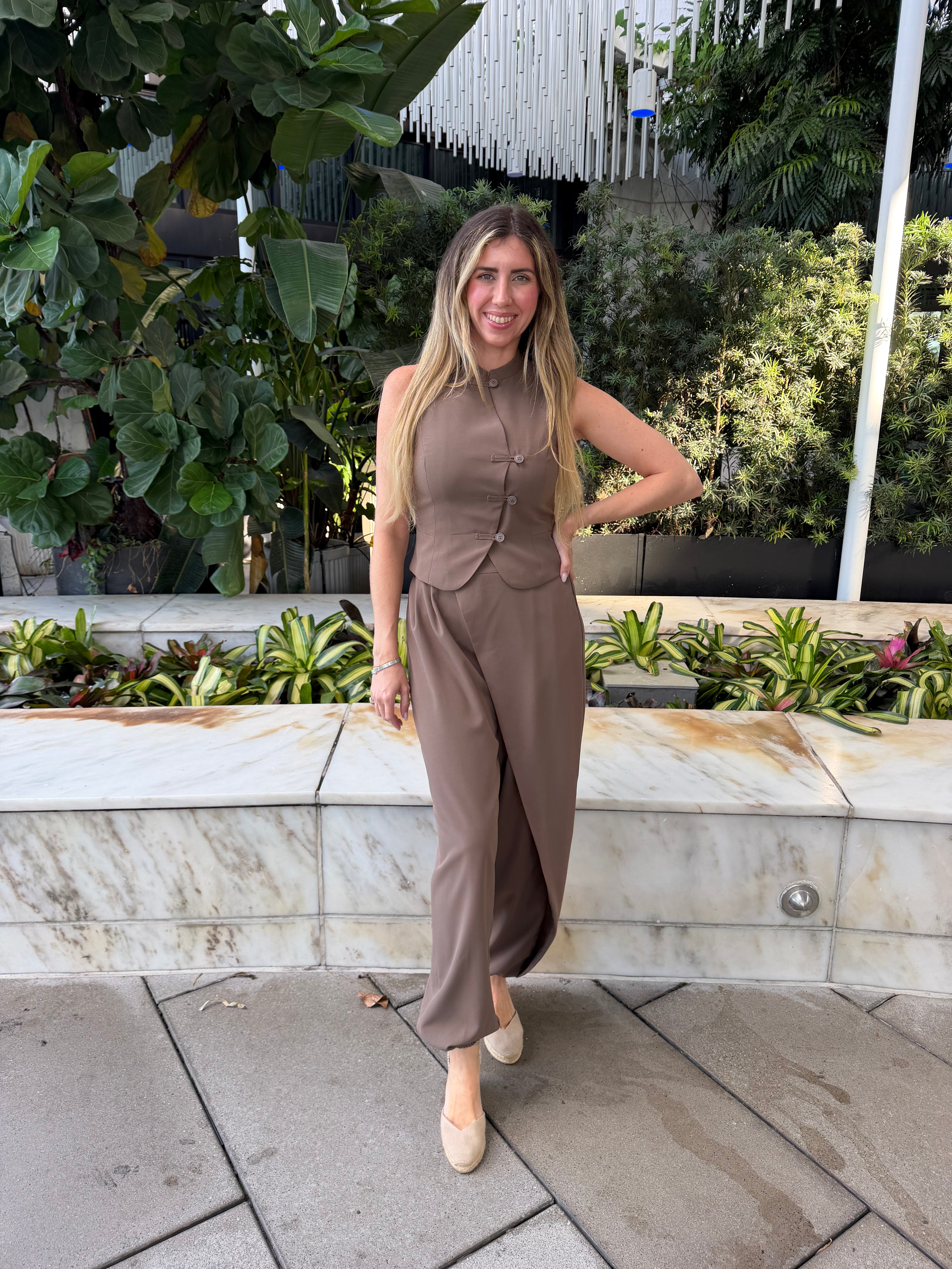 Asymmetric Closure Top & Balloon Pant