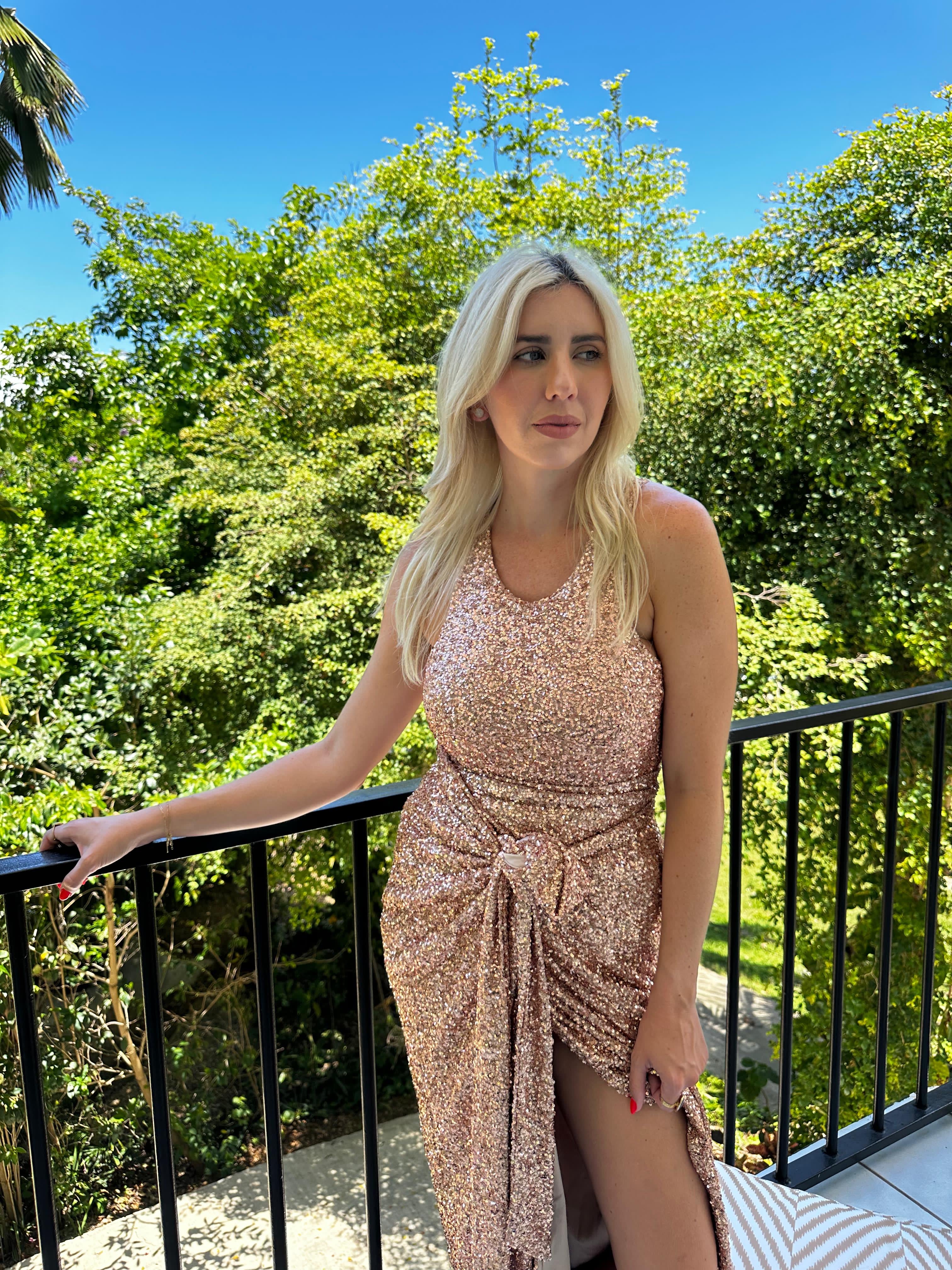 Gold Sequin Tank Top
