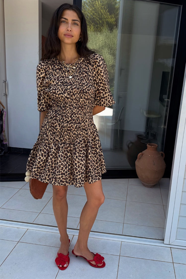 Leopard Mini Nara Dress