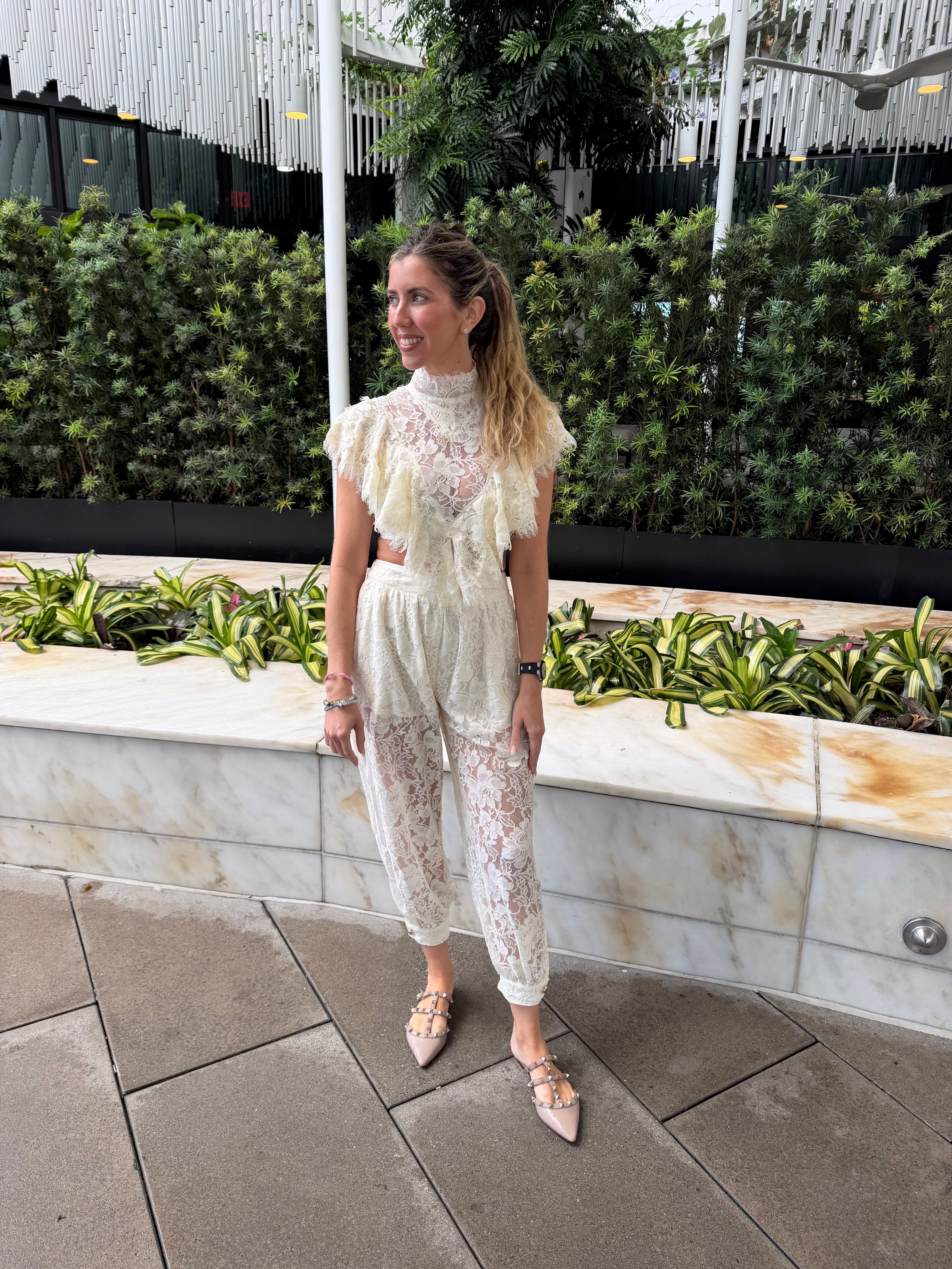Lace Palazzo Pant Set