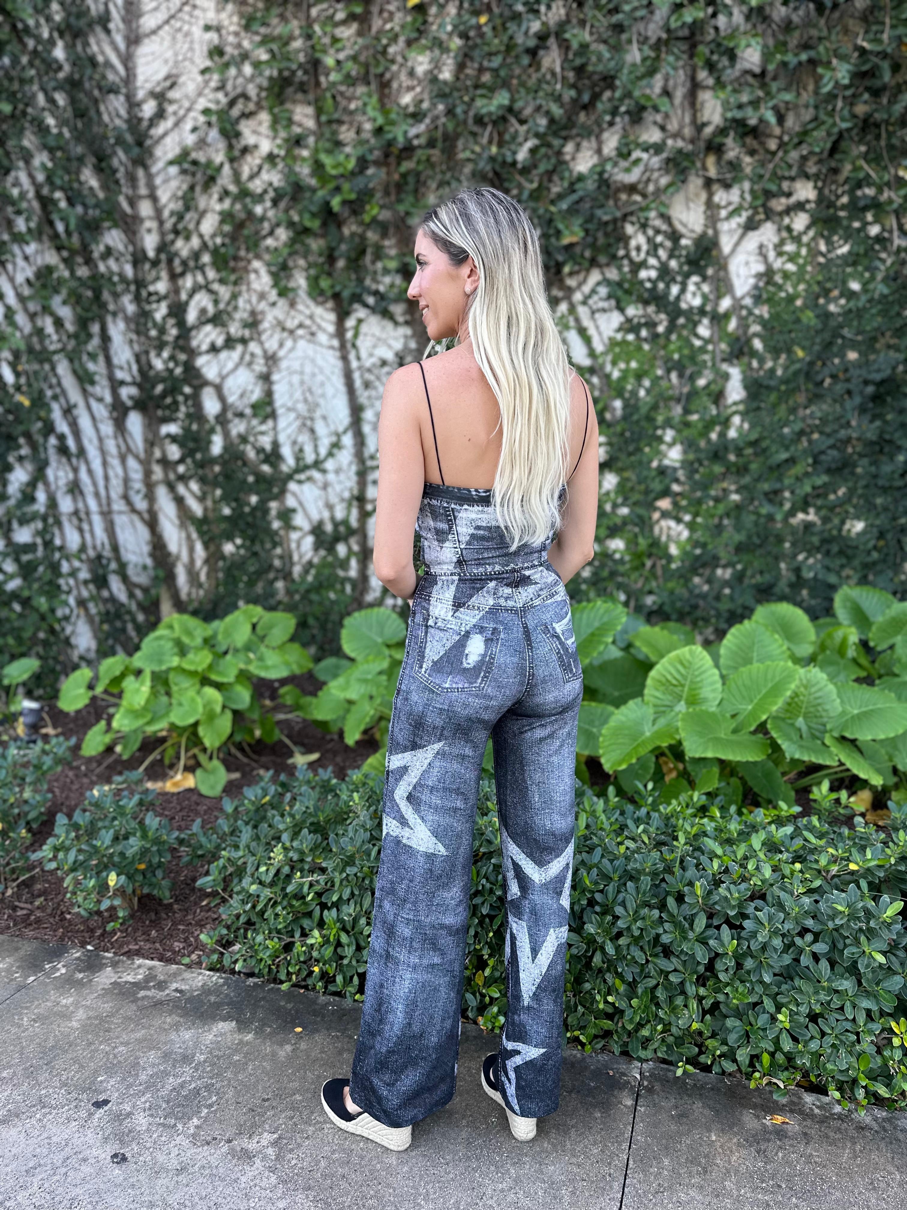 Thin Straps Crop Top & Pants