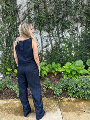 Sleeveless Top & Pant Denim Set