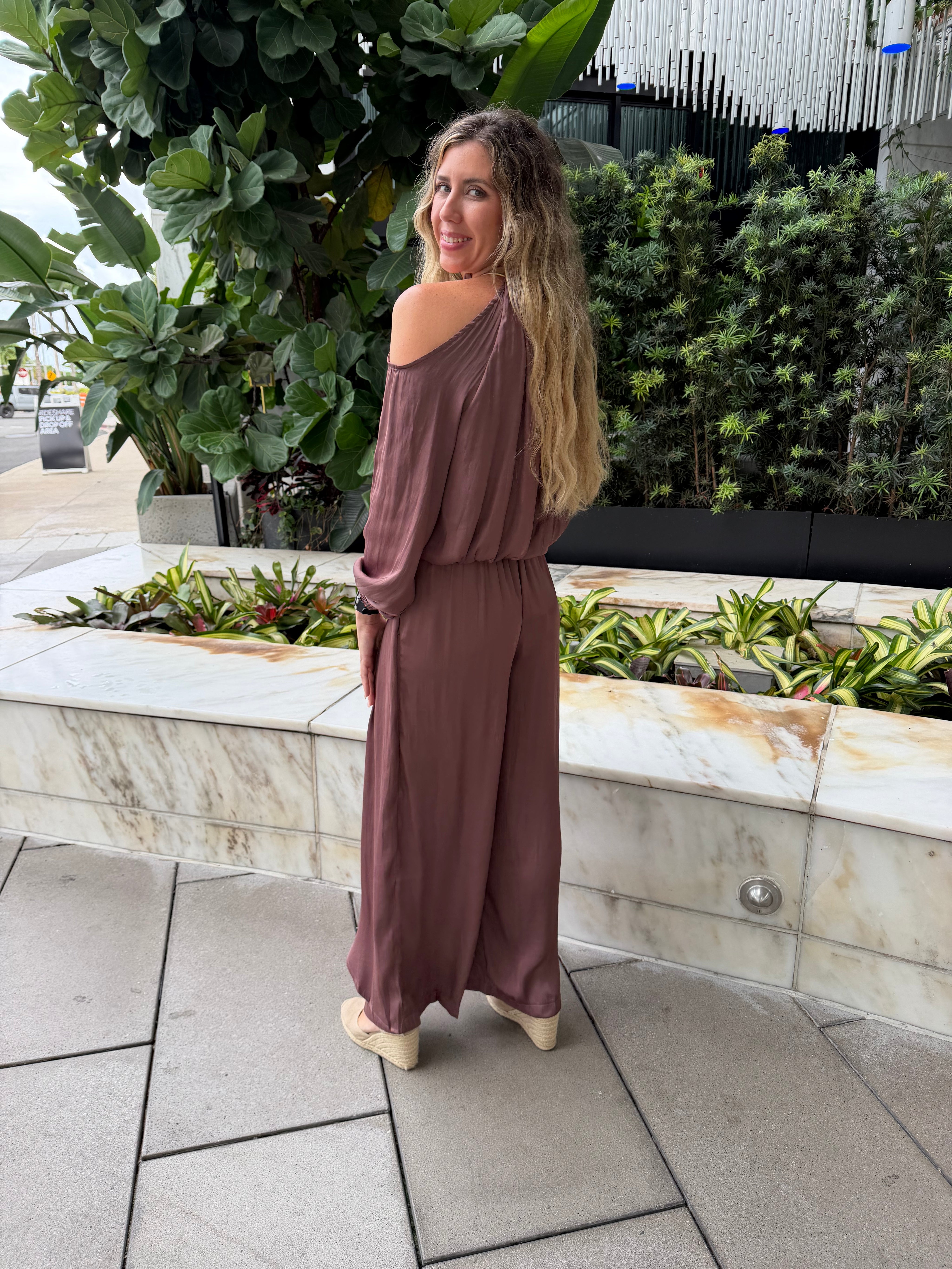 Layered Flowy Satin Top & Pant