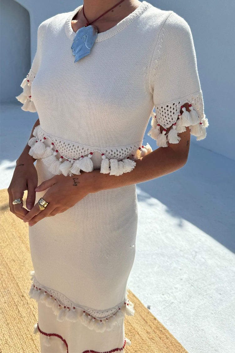 Ivory and Red Harper Dress