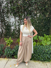 Knitted Mesh Drape Bodysuit