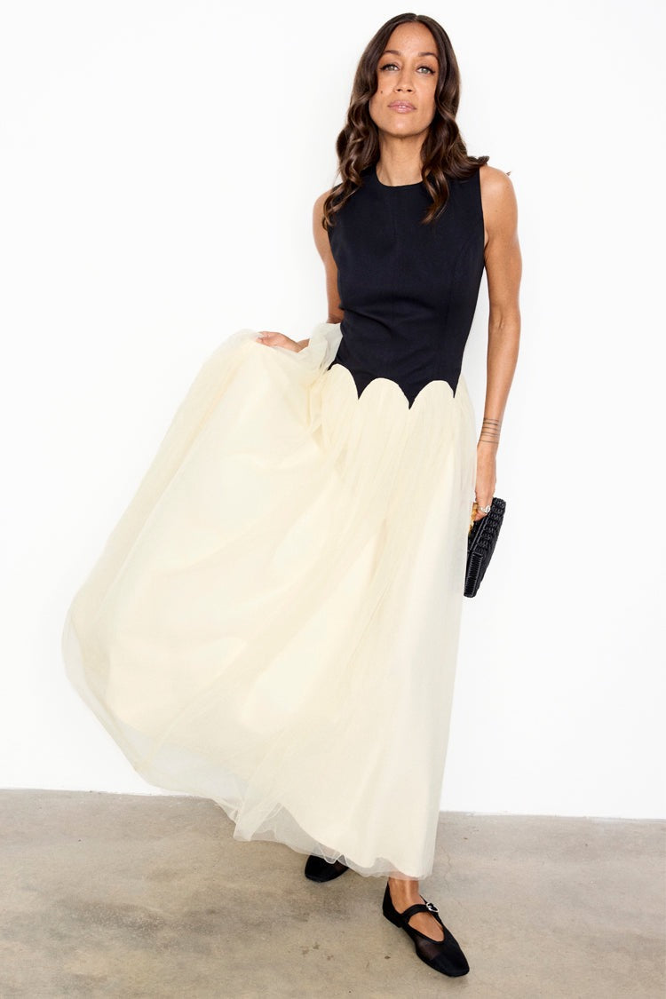 Black and Cream Monika Dress