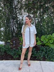 Embroidery Sleeve Top & Short