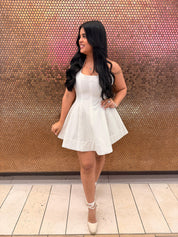 Halter Skater Skirt Mini Dress