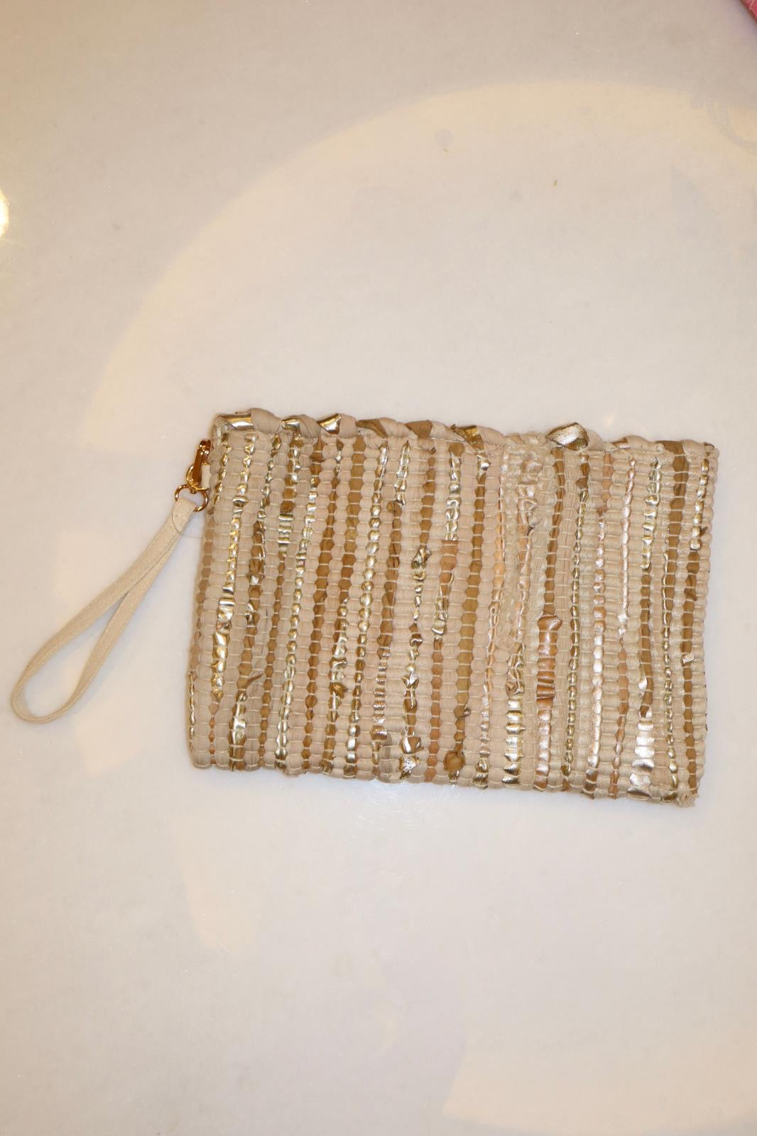 Woven Texture Clutch