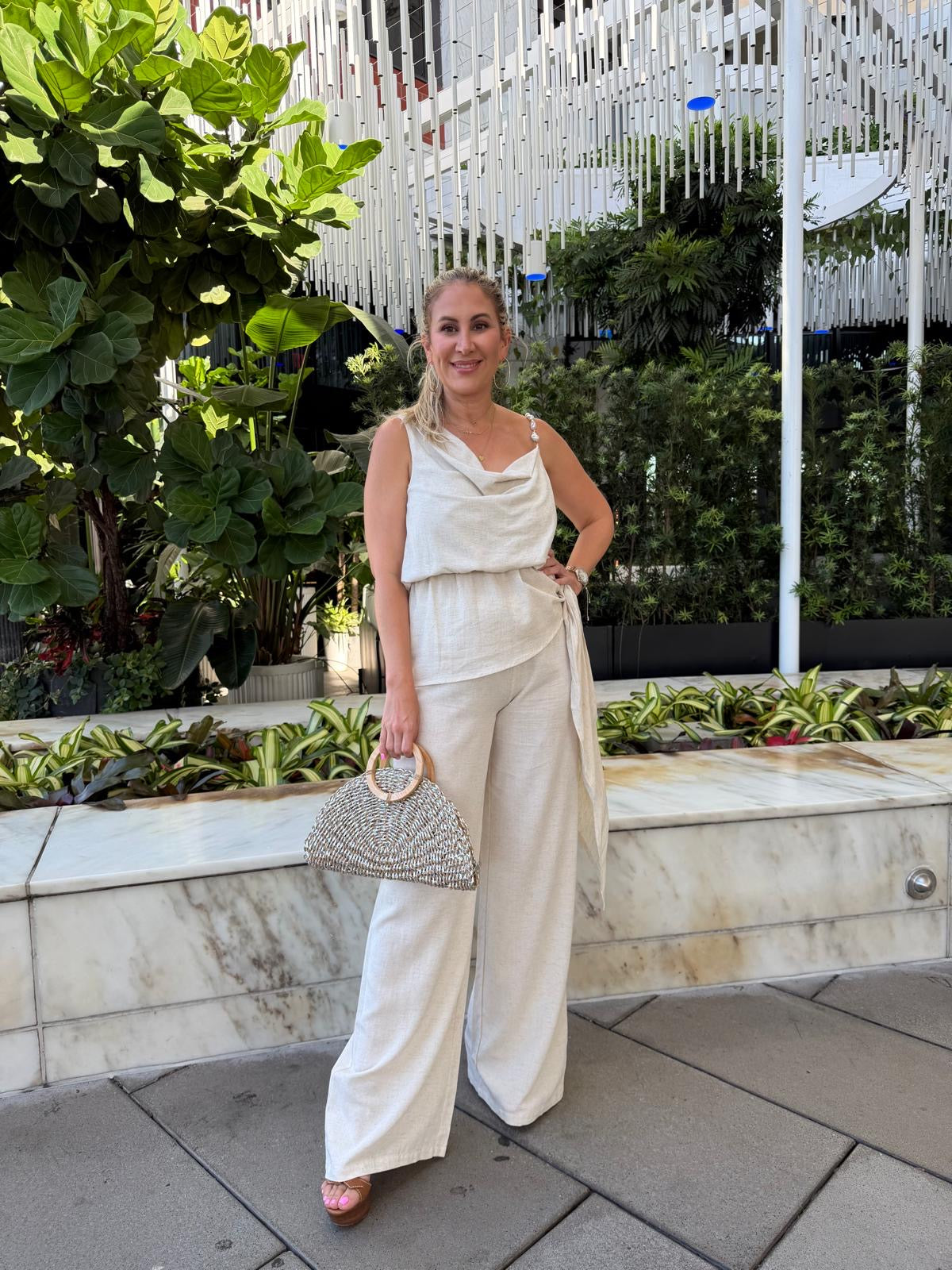 One Shoulder Side Tie Top & Pant