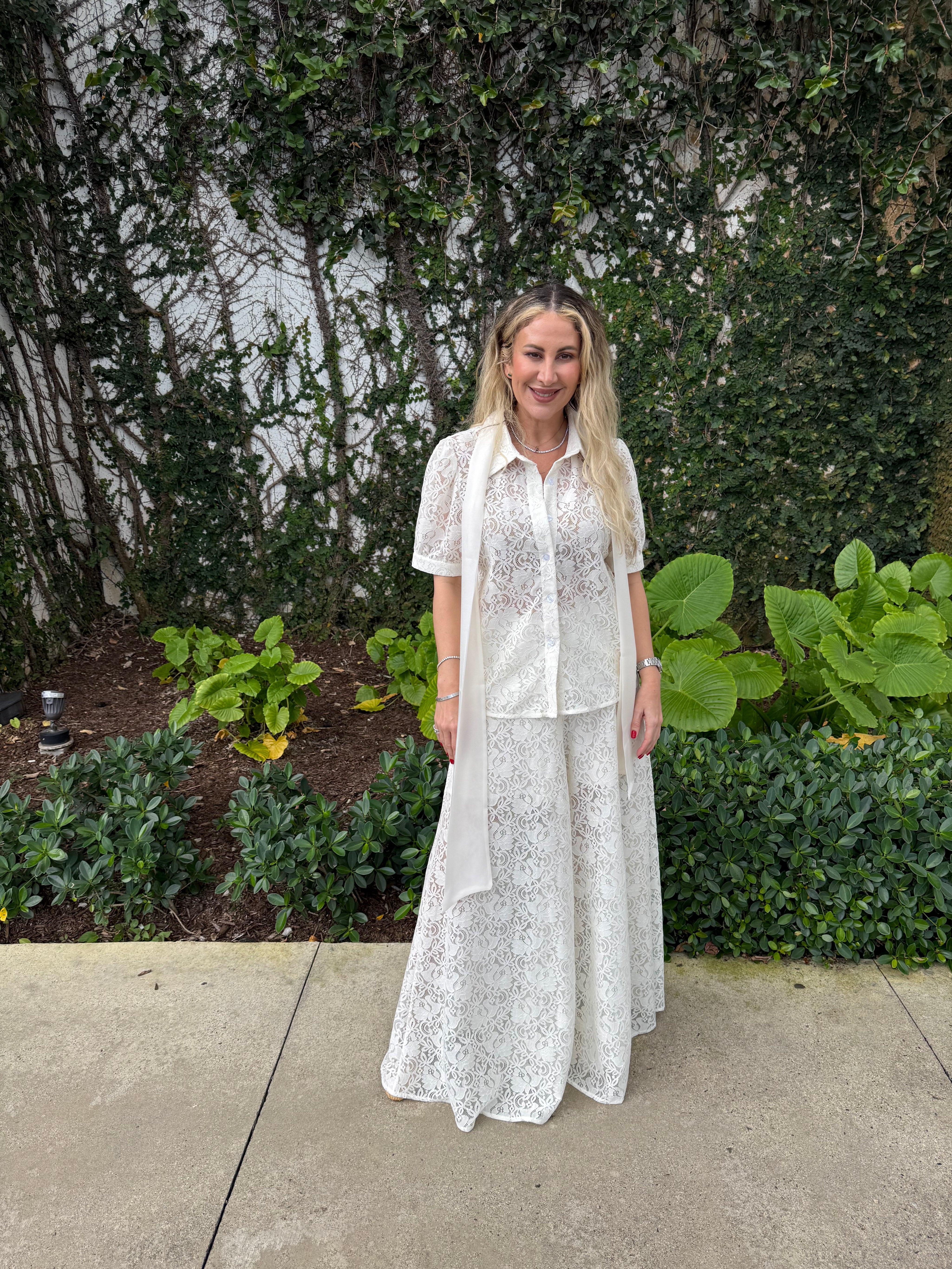 Tie Waist Crochet Top & Pant