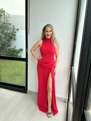 Jersey Draped Waist Dress