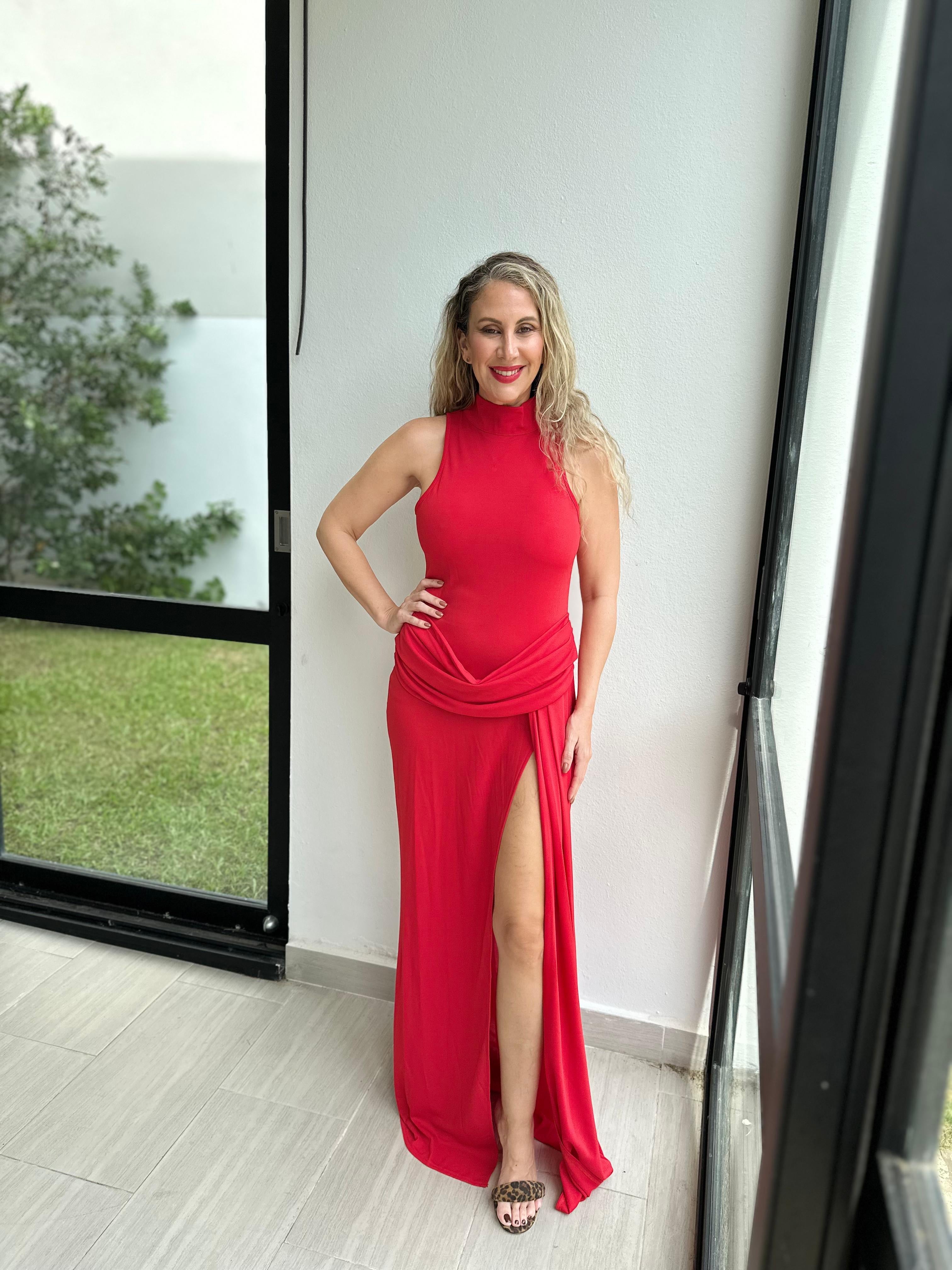 Jersey Draped Waist Dress