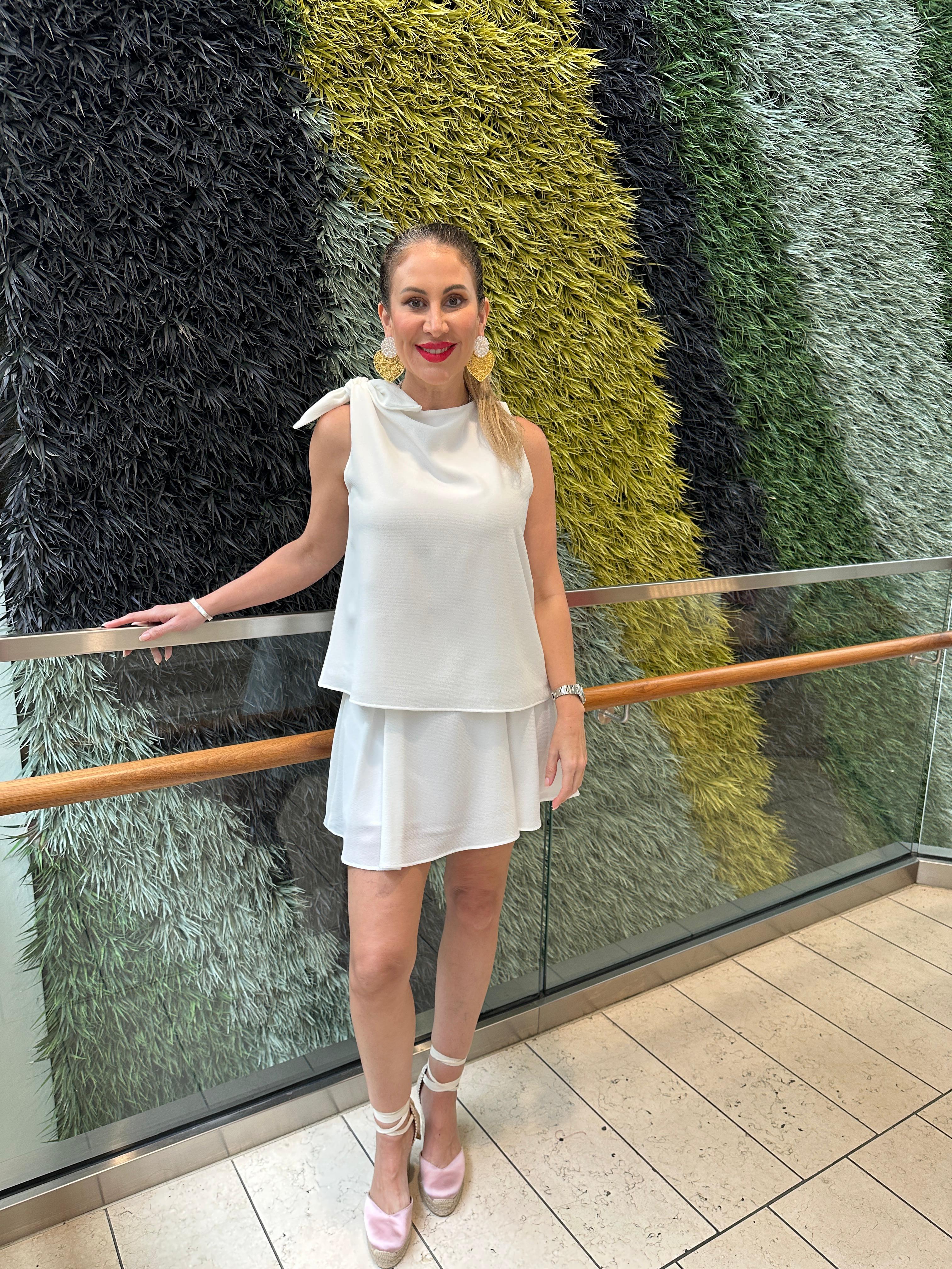 Textured Solid Pleated Skort