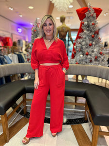 Deep V 3/4 Dolma Slv Top