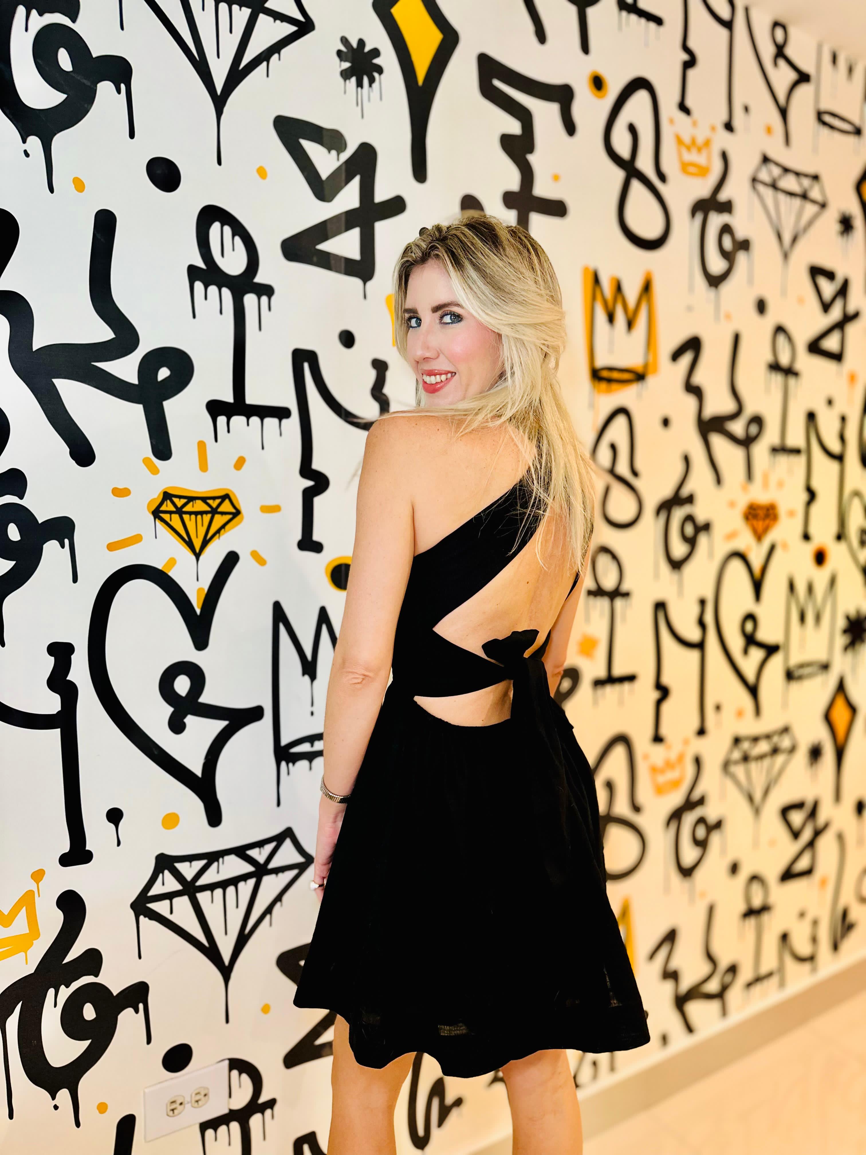 Smocking Top & Tied Back Mini Dress