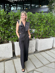 Stitch Detail V-Neck Top & Pant
