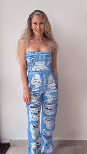 Thin Straps Crop Top & Pants