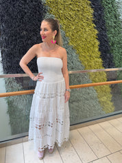 Eyelet Lace Tube Dress