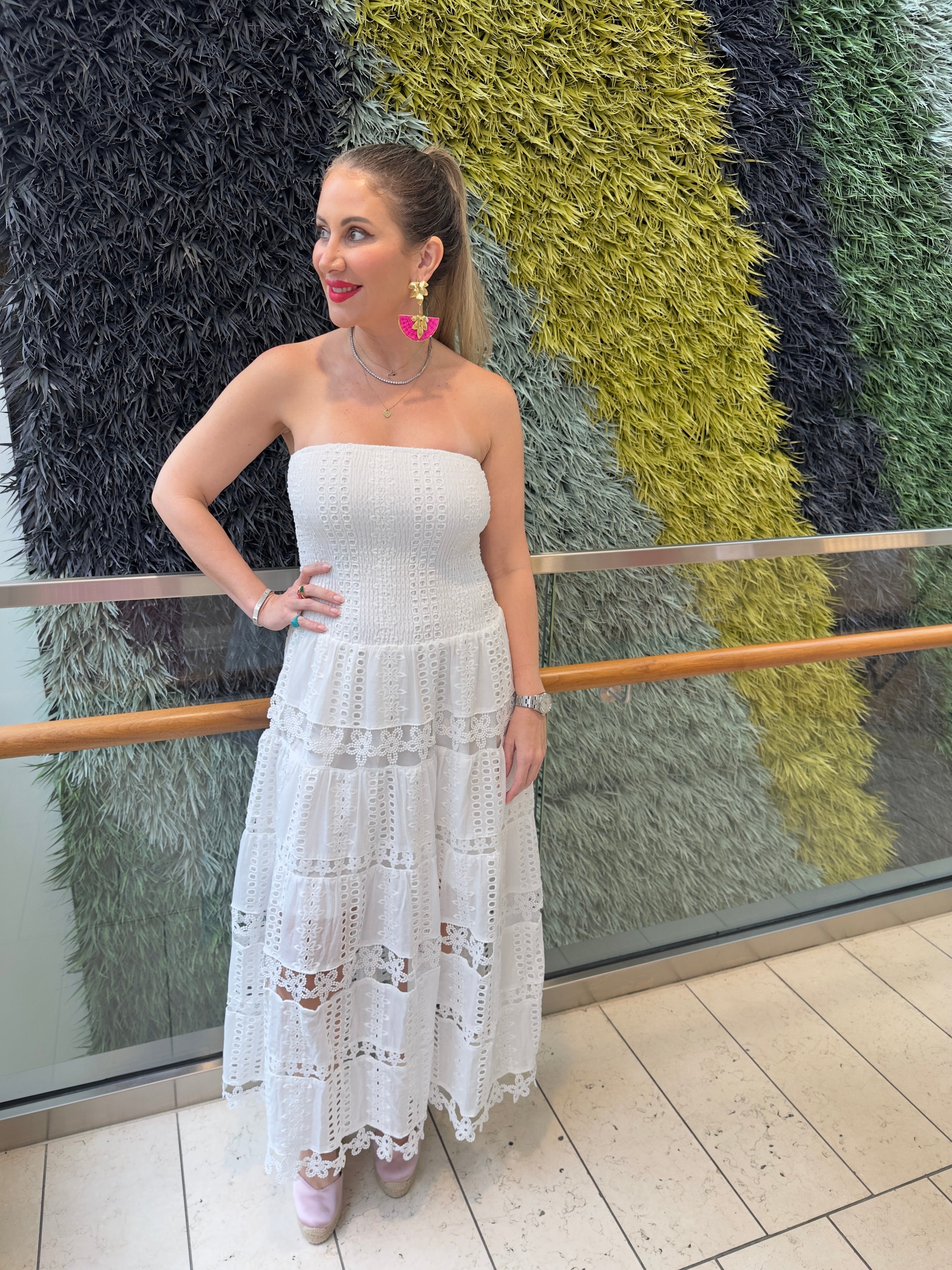 Eyelet Lace Tube Dress