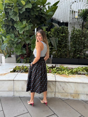 Contrast Midi Tank Dress