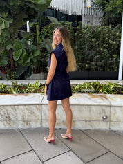 Embroidered Sleeveless Mini Dress