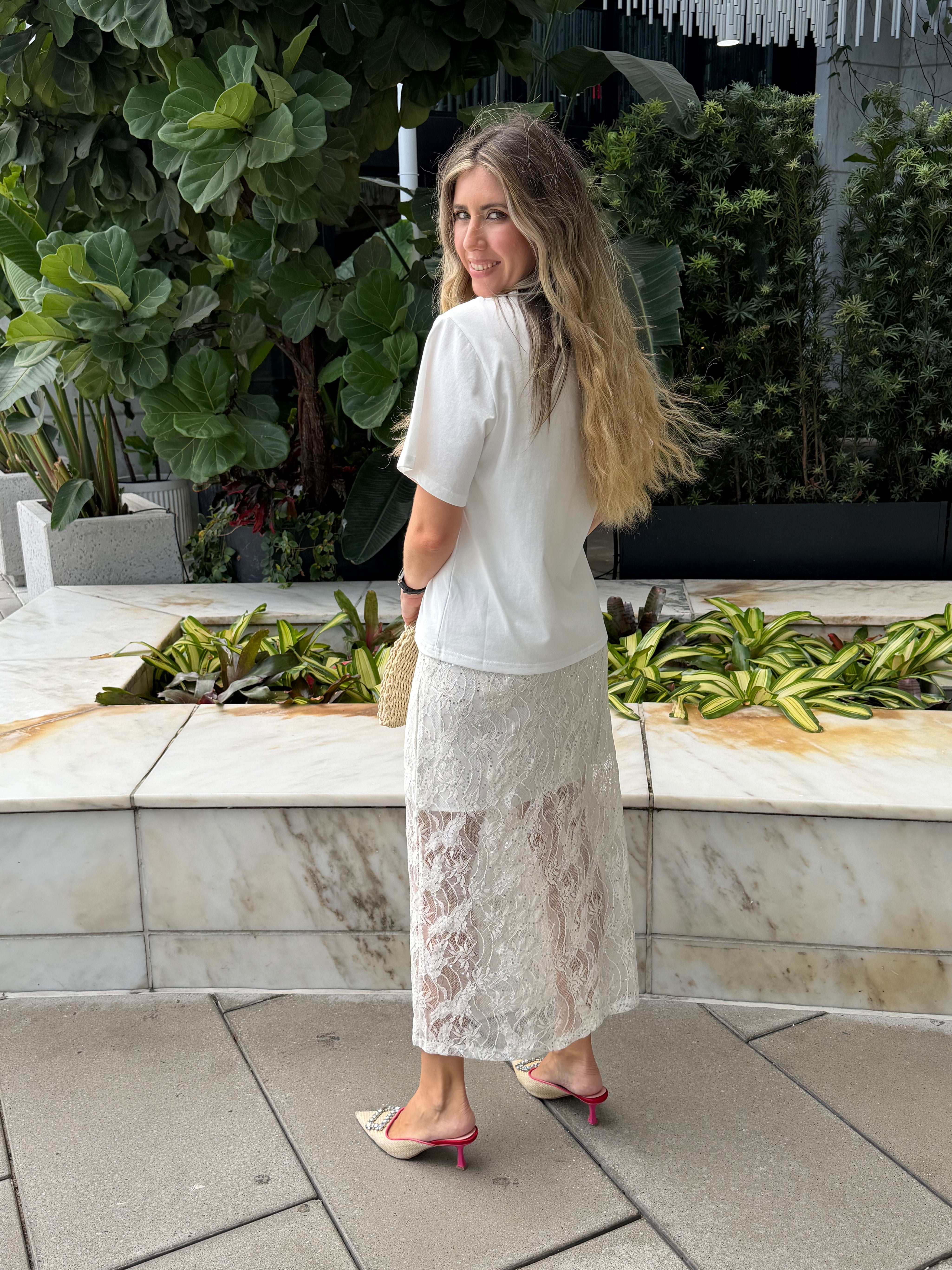 Knit Contrast Sequins Long Dress
