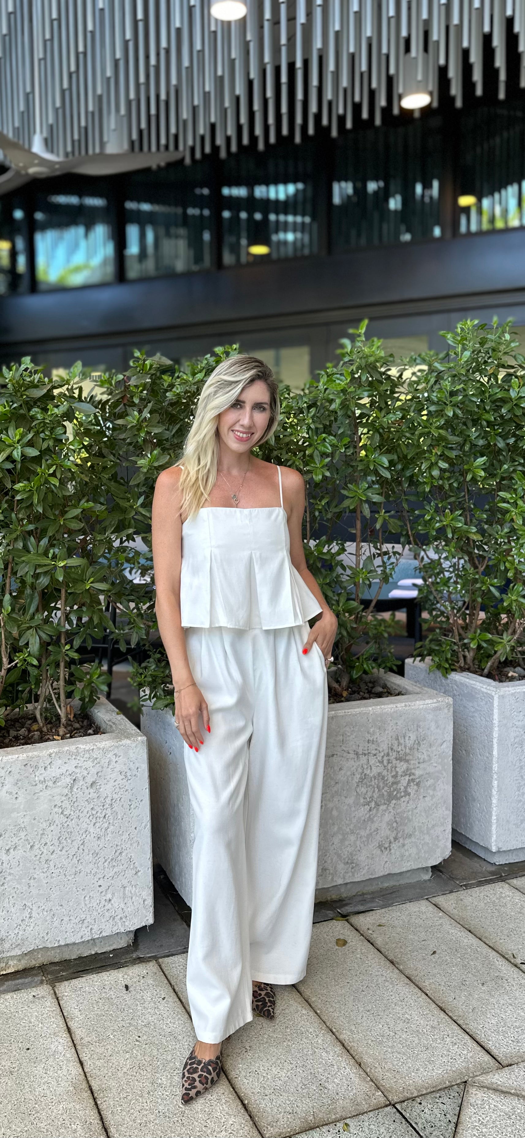 Pleated Top & Pants Set