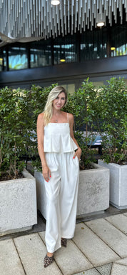 Pleated Top & Pants Set