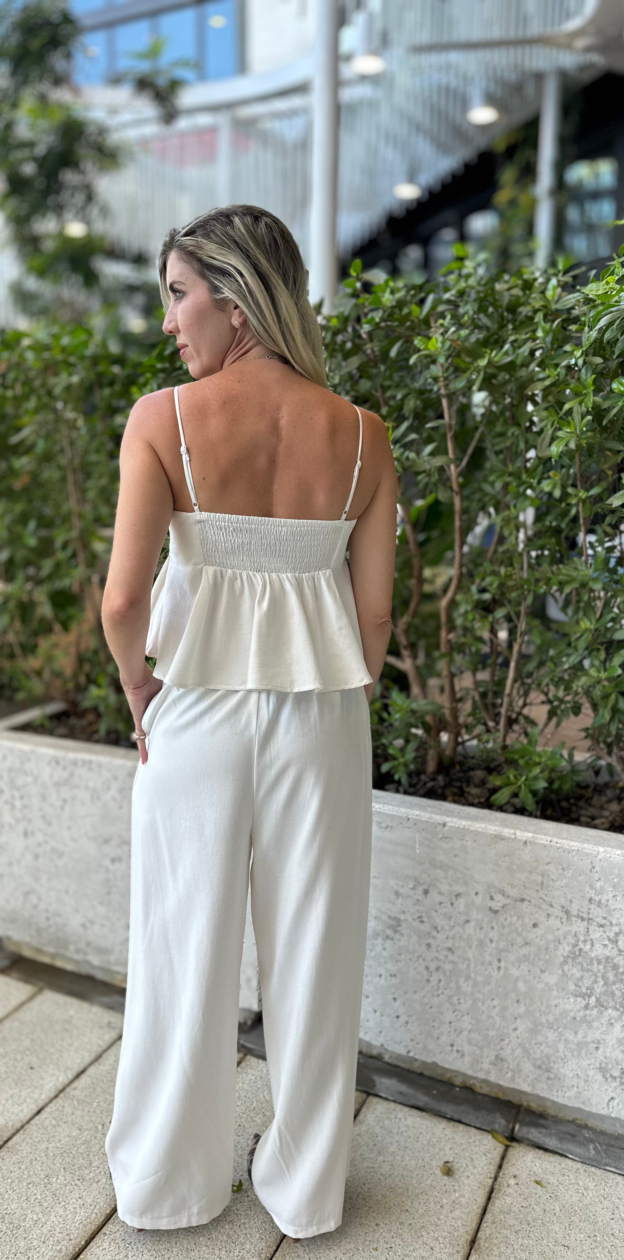 Pleated Top & Pants Set