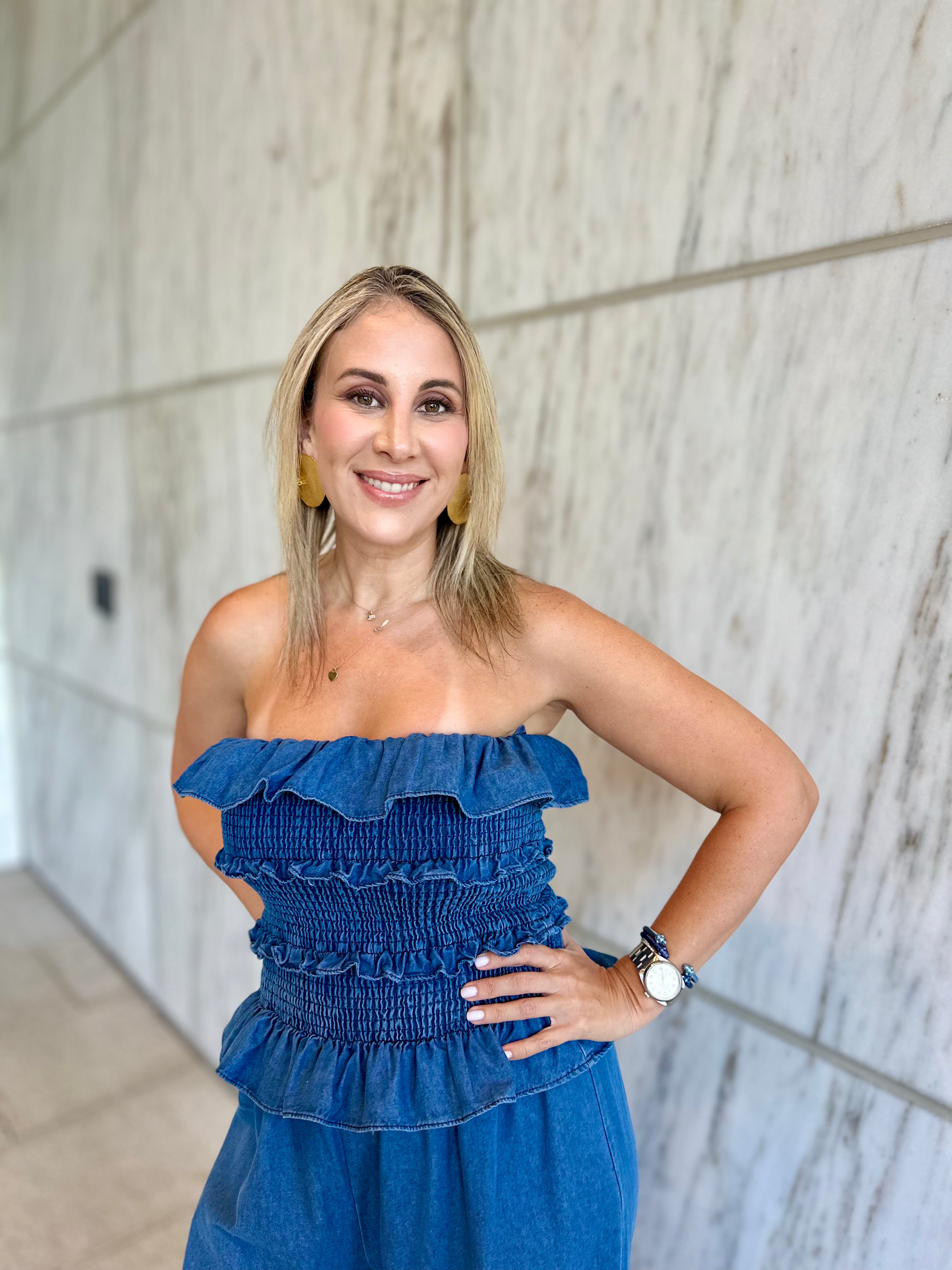 Tube Smocking Jumpsuit